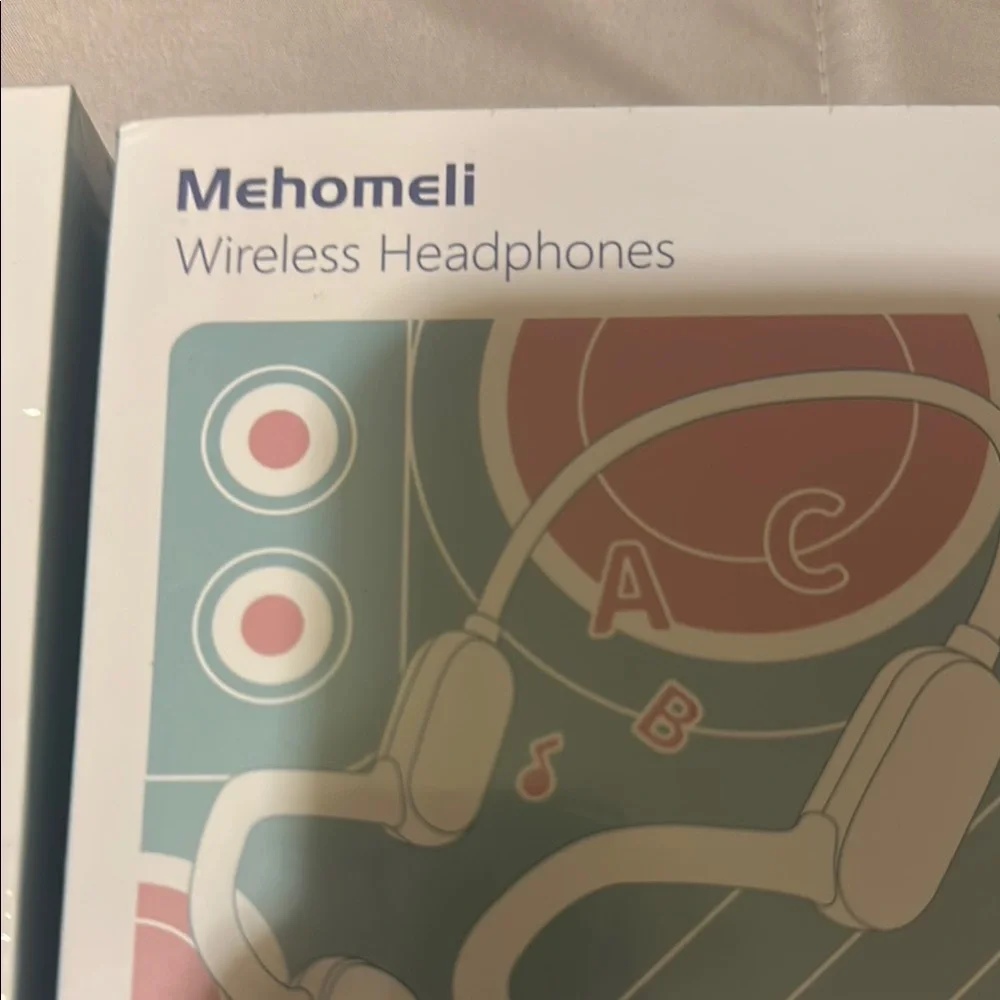 Amazon Mehomeli Wireless Headphones - White and Pink